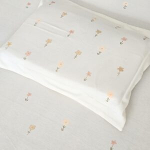 Lençol Berço com Elástico Estampado Flowers + Fronha